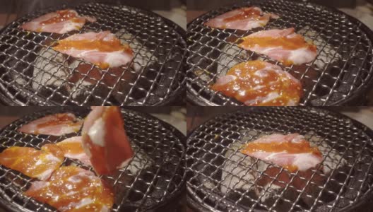 Yakiniku——在Yakiniku餐厅烤肉高清在线视频素材下载
