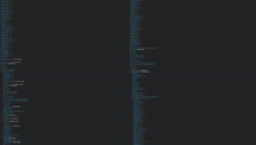 Web、应用程序和软件开发。在显示器上编程代码。高清在线视频素材下载