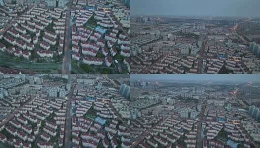 上海浦东地区高楼大厦的无人机鸟瞰图高清在线视频素材下载