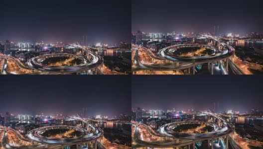 T/L WS TD南浦大桥夜景高架高清在线视频素材下载