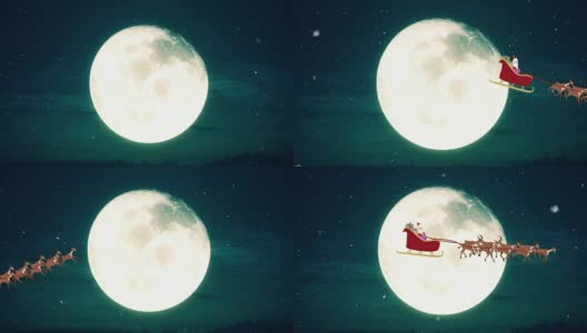 会飞的圣诞老人高清在线视频素材下载