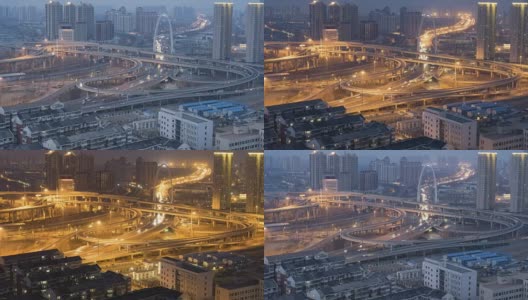 时光流逝——天津立交桥高清在线视频素材下载