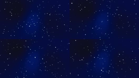 星系动画与轻粒子恒星在黑蓝色渐变背景高清在线视频素材下载