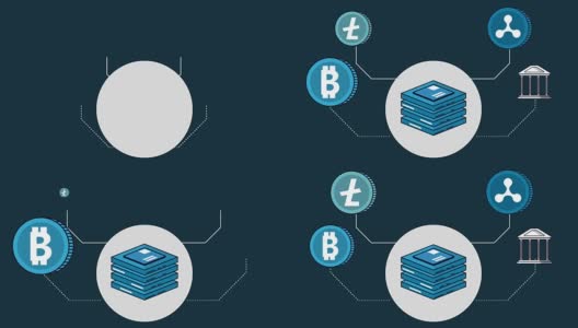 加密货币数字货币高清动画场景高清在线视频素材下载