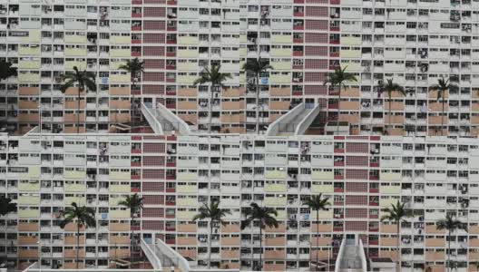 香港公共房屋，彩虹邨无人机拍摄4k高清在线视频素材下载
