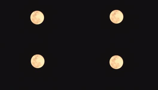 晚上的满月。高清在线视频素材下载