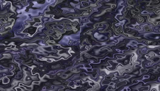 时尚的3D颜色抽象动画波浪平滑波浪。液体颜色图案，光滑的波浪形反射表面图案。时尚的彩色液体流体抽象。美丽的梯度结构高清在线视频素材下载