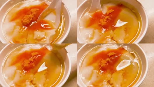豆腐甜品汗水高清在线视频素材下载