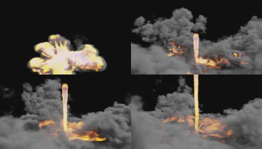火球爆炸的动画高清在线视频素材下载