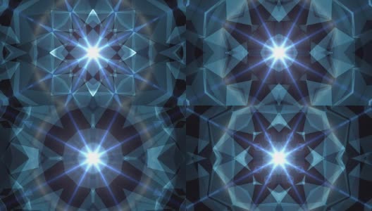 抽象对称蓝色poligon星形网闪亮云动画背景新质量动态技术运动丰富多彩的视频素材高清在线视频素材下载