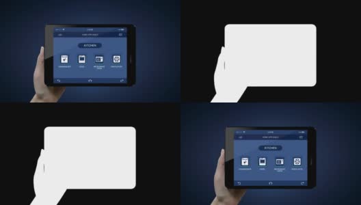 触摸屏、厨房家电控制智能pad、节能平板、烤箱、洗碗机、微波炉、通风柜、智能家居控制、物联网。高清在线视频素材下载