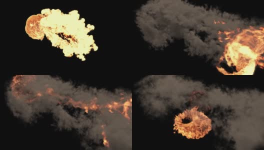 火球爆炸的动画高清在线视频素材下载
