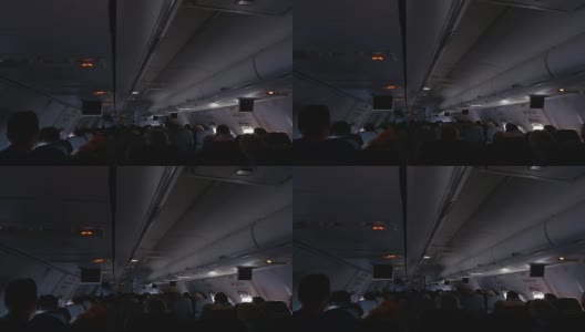 视频的飞机客舱在4K高清在线视频素材下载