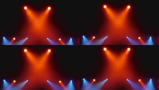 音乐会的舞台灯光和烟雾。显示背景。舞台灯光和烟雾。高清在线视频素材下载