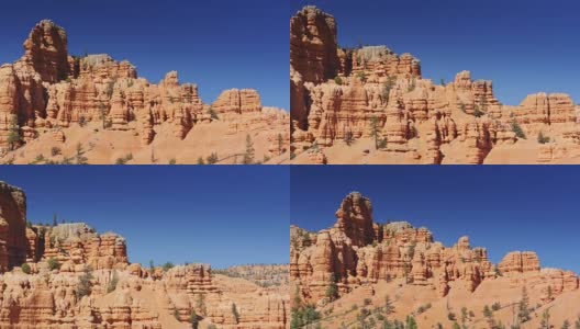 红岩石和蓝天在犹他州-鸟瞰图高清在线视频素材下载