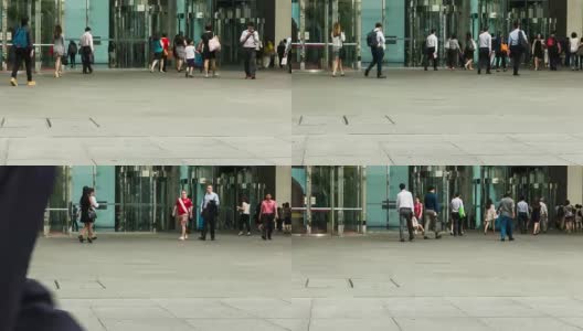 新加坡的金融商业区，上班族步行上班。高清在线视频素材下载