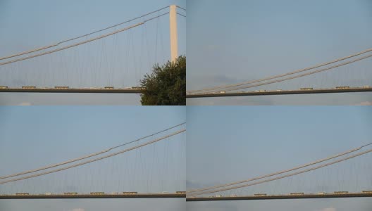 博斯普鲁斯大桥的交通状况高清在线视频素材下载
