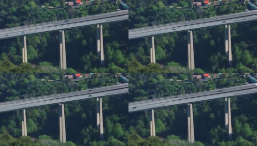 桥梁上高速公路交通的倾移时间流逝高清在线视频素材下载