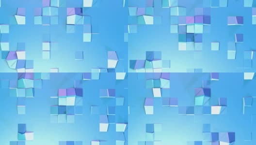 抽象简单蓝紫低聚三维表面作为计算机环境。软几何低多边形运动背景移动纯蓝色紫罗兰多边形。4K全高清无缝循环背景高清在线视频素材下载