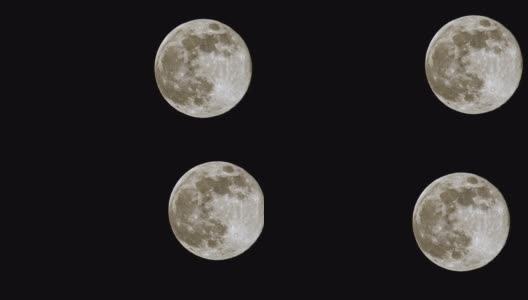 黑暗天空下的超级月亮高清在线视频素材下载