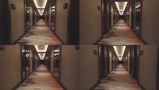 豪华酒店客房走廊高清在线视频素材下载