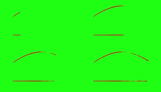 长标记箭头，弯曲标记箭头，手绘箭头绿色屏幕红色股票视频高清在线视频素材下载