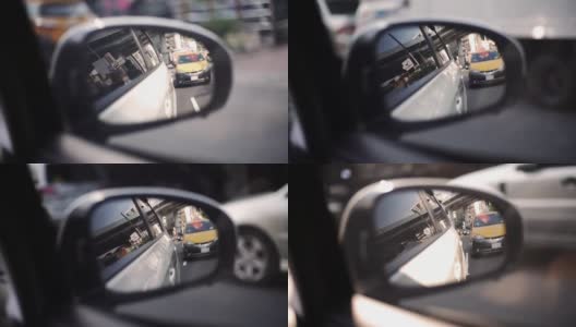成人在车上用镜子拍照高清在线视频素材下载