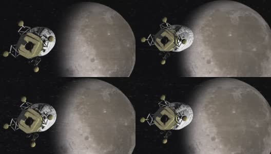 阿波罗号接近月球高清在线视频素材下载