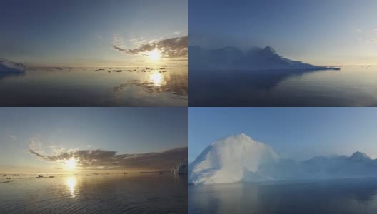 北极冰山格陵兰岛在北冰洋高清在线视频素材下载