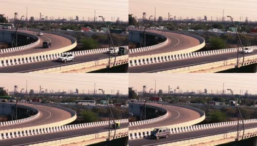 德里城市交通时间流逝高清在线视频素材下载