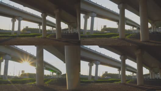 现代立交桥的交叉口高清在线视频素材下载