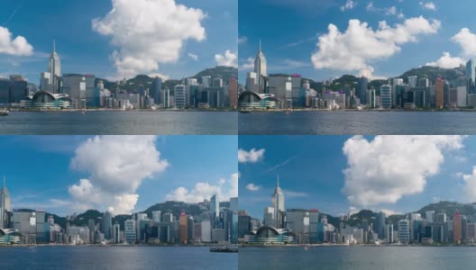 香港天际线时光流逝高清在线视频素材下载