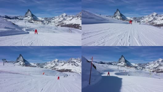 在瑞士泽马特滑雪高清在线视频素材下载
