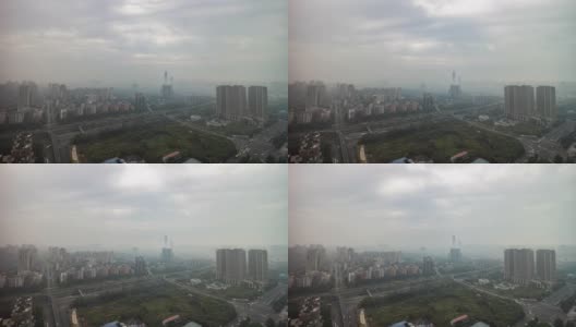 成都城市景观夏日交通道路时间推移全景4k中国高清在线视频素材下载