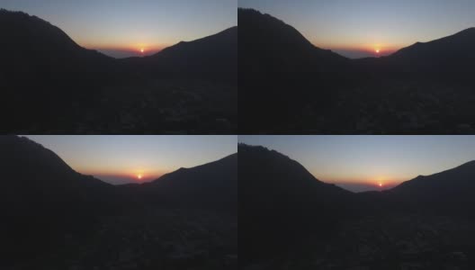 美丽的景色，日出在山上高清在线视频素材下载