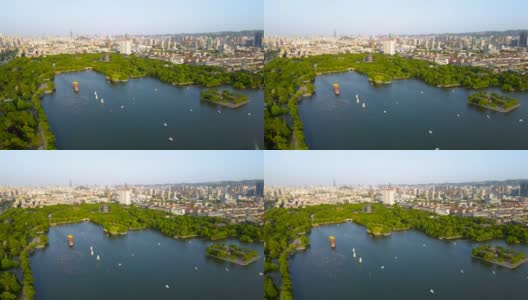 航拍中国济南城市景观高清在线视频素材下载