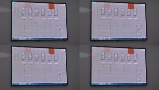 工厂车间设备控制、数据监控的现代化程序接口高清在线视频素材下载