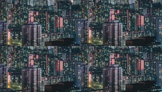 T/L TD Residential Buildings and Urban Residential Area at Night /北京，中国高清在线视频素材下载