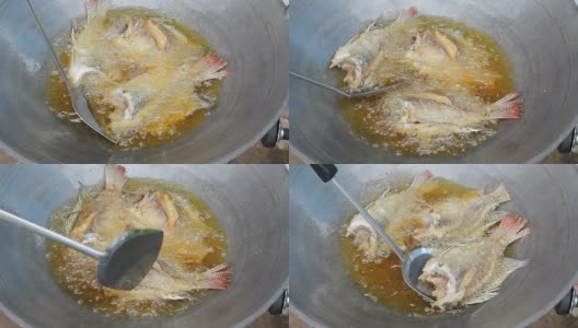 煎的鱼。(泰国菜)1高清在线视频素材下载