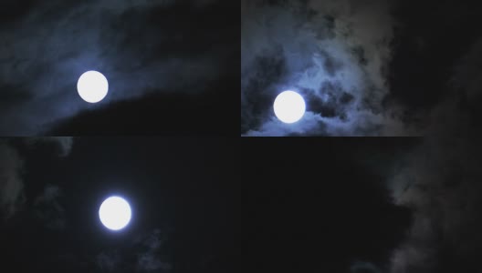月亮和云高清在线视频素材下载