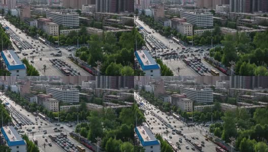 T/L HA拥挤的交通/石家庄，中国河北高清在线视频素材下载