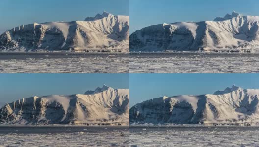北极日落时的云帽。在霍恩松德峡湾附近。高清在线视频素材下载