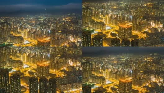 从香港Sky 100观景台眺望香港天际线高清在线视频素材下载