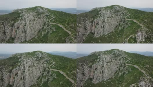 飞越山顶要塞在希腊高清在线视频素材下载