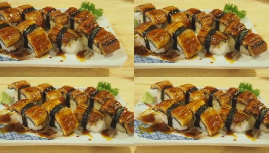 Unagi Don和日本食物概念高清在线视频素材下载