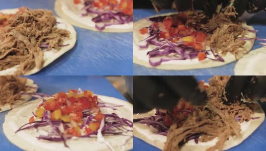厨师烹饪传统墨西哥玉米饼高清在线视频素材下载