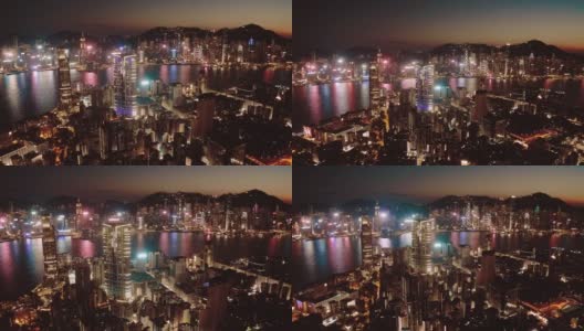从天空中看到的香港城市景观高清在线视频素材下载