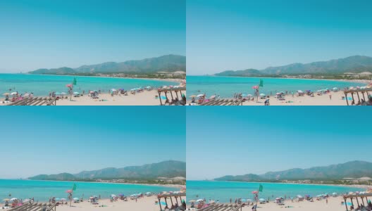 美丽的夏日海滩，西班牙，欧洲高清在线视频素材下载