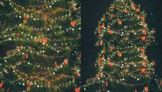 市政厅广场上的圣诞树。高清在线视频素材下载