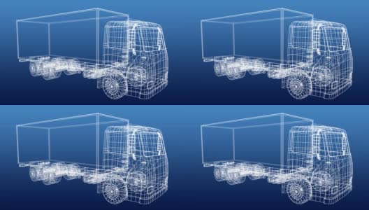 卡车技术图纸高清在线视频素材下载